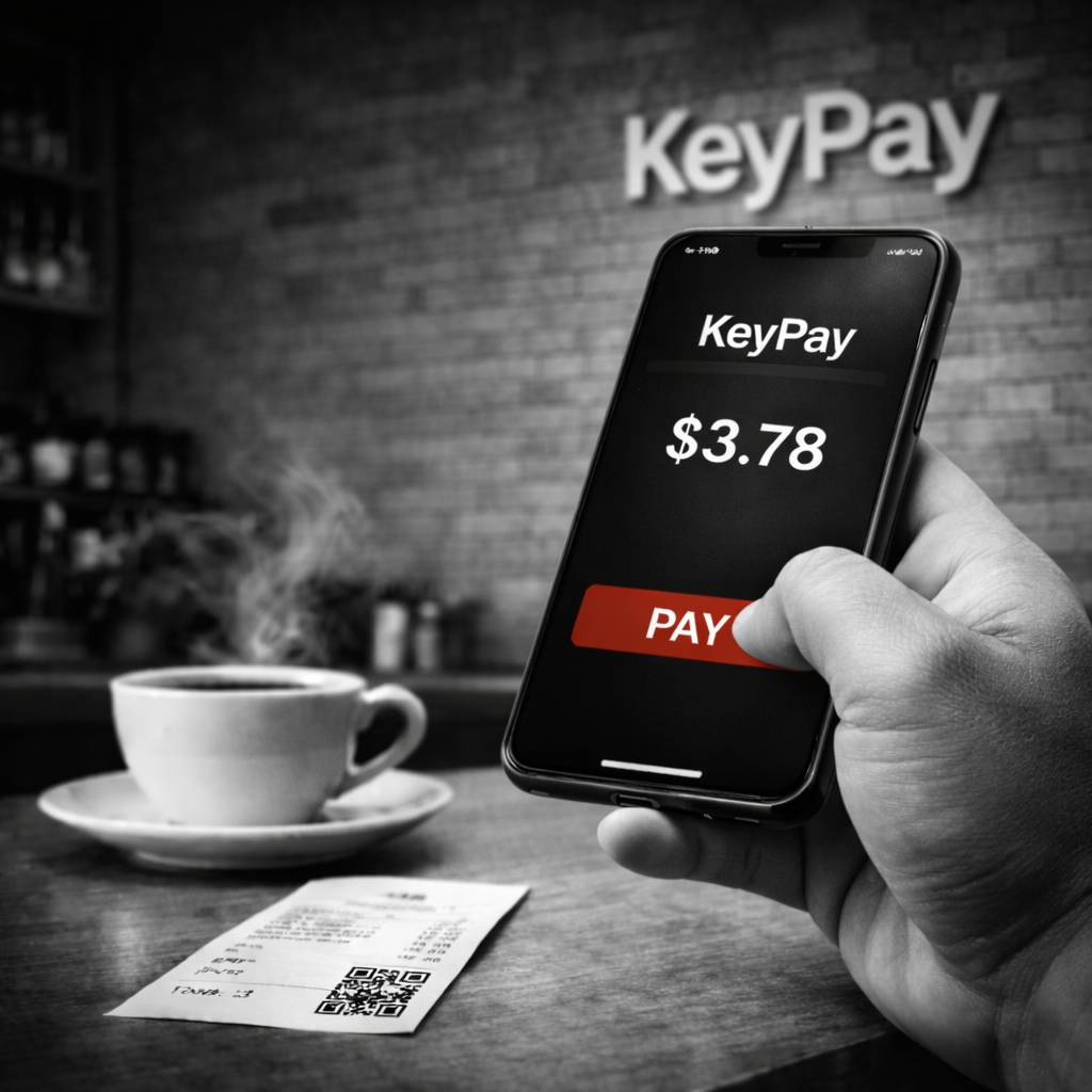 Payment through KeyPay on a phone screen